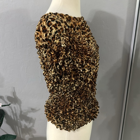 NWT Y2K Crinkle Cheetah Print Tee - Picture 4 of 5